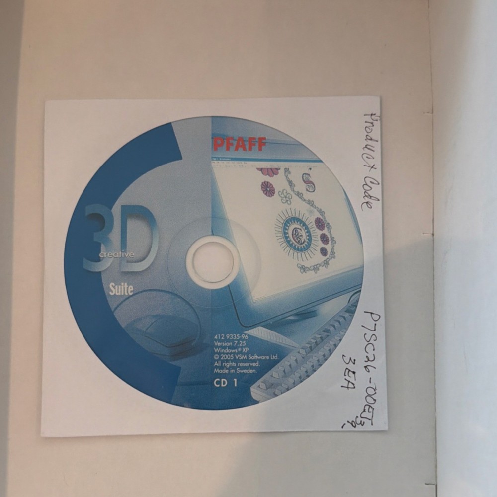 PFAFF 3D Creative Suite Embroidery Machine Digitizing Software