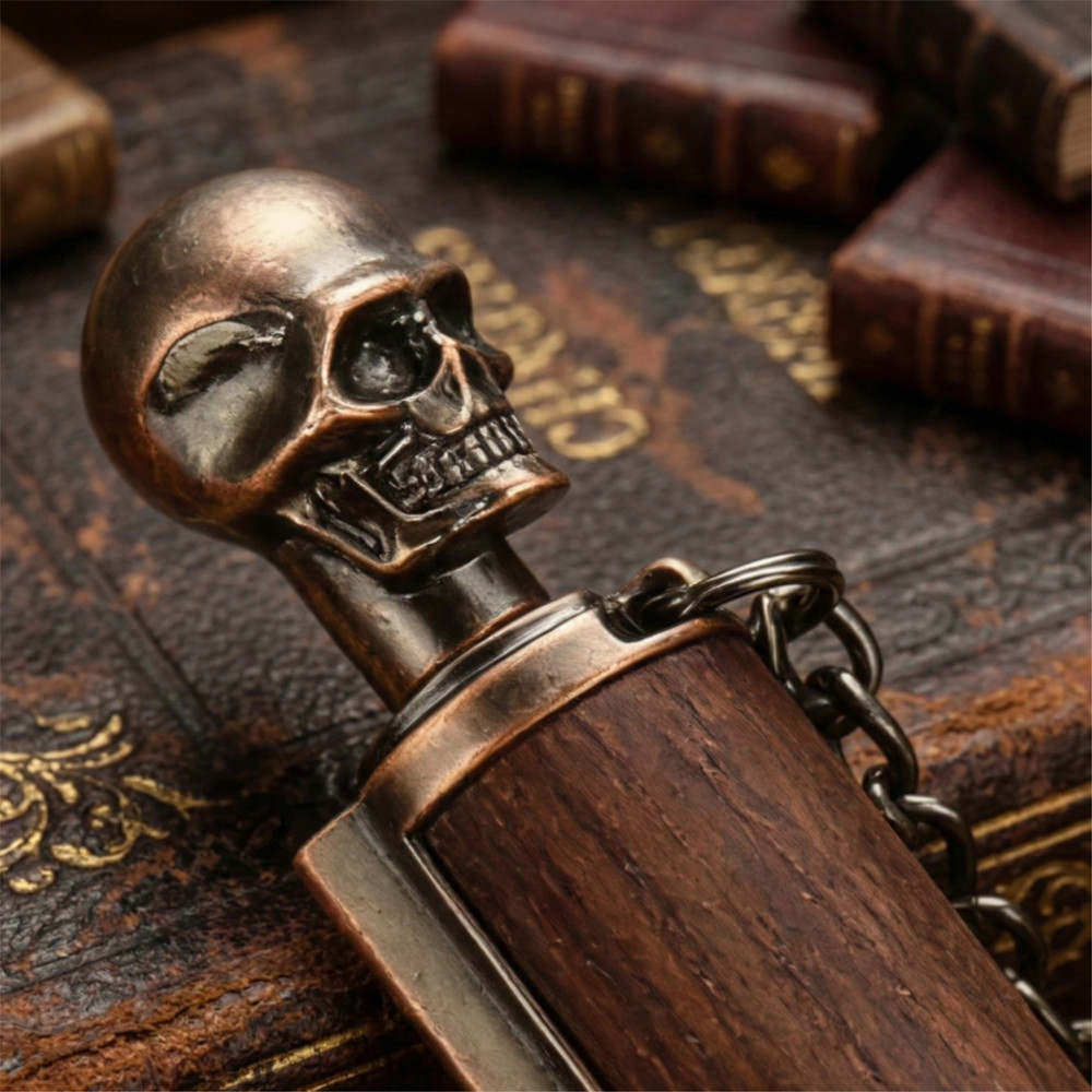 Skull Keychain 2 Pack - Stylish Skeleton Key Ring for Bags Backpack