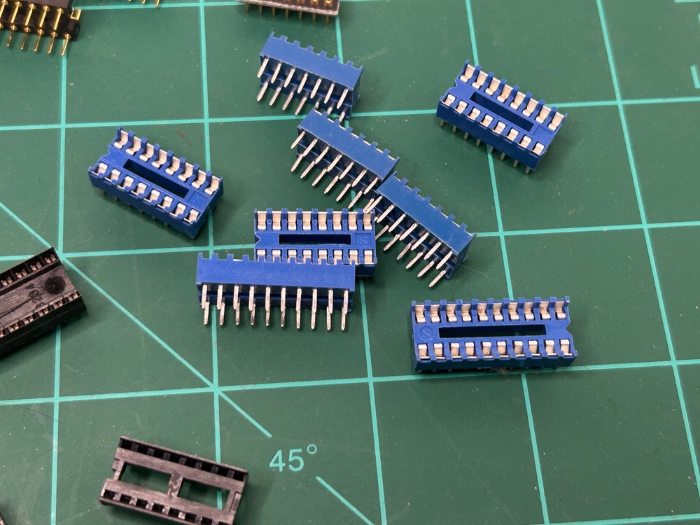 Vintage DIP IC socket assortment