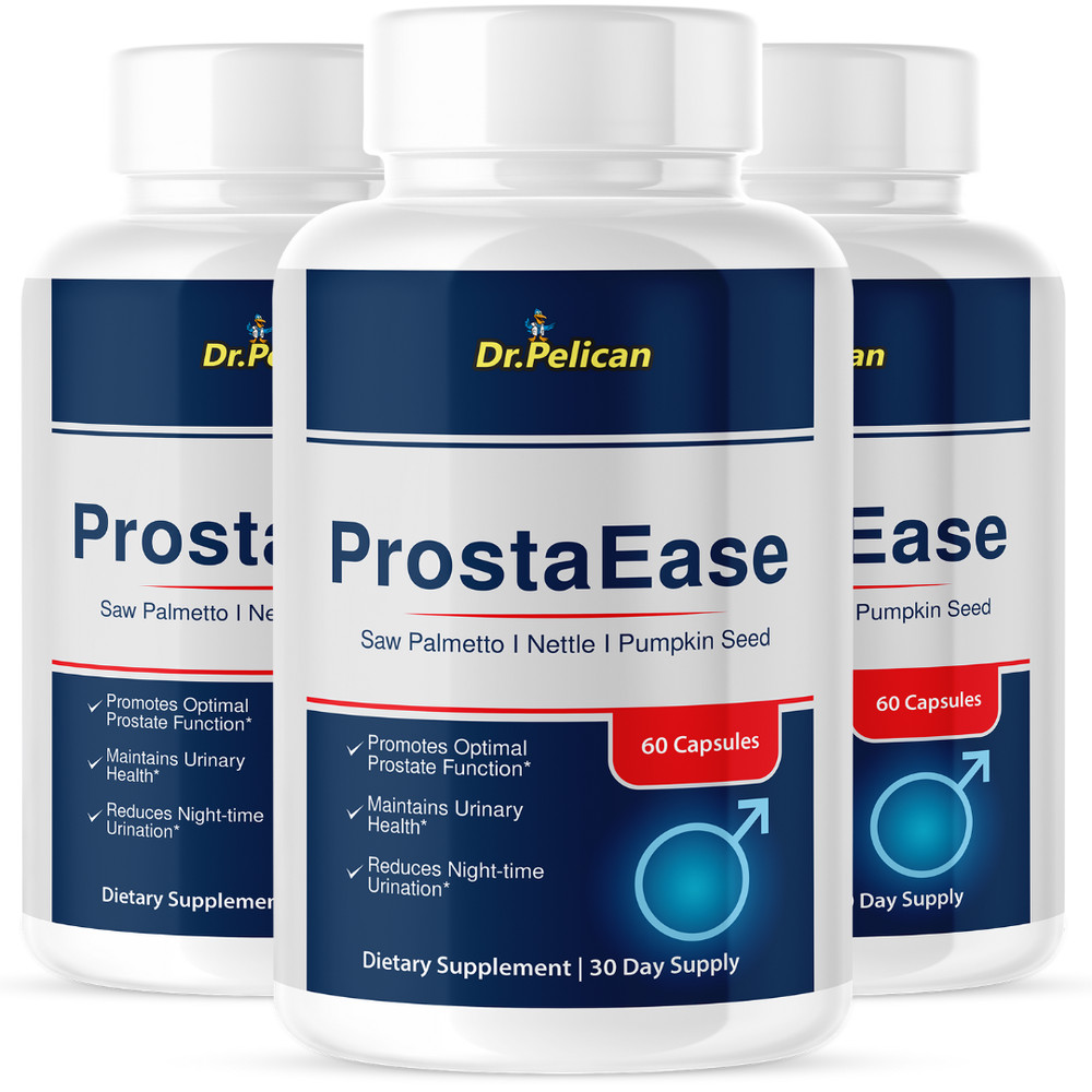 ProstaEase- Prostate Support- 3 Bottles- 180 Capsules