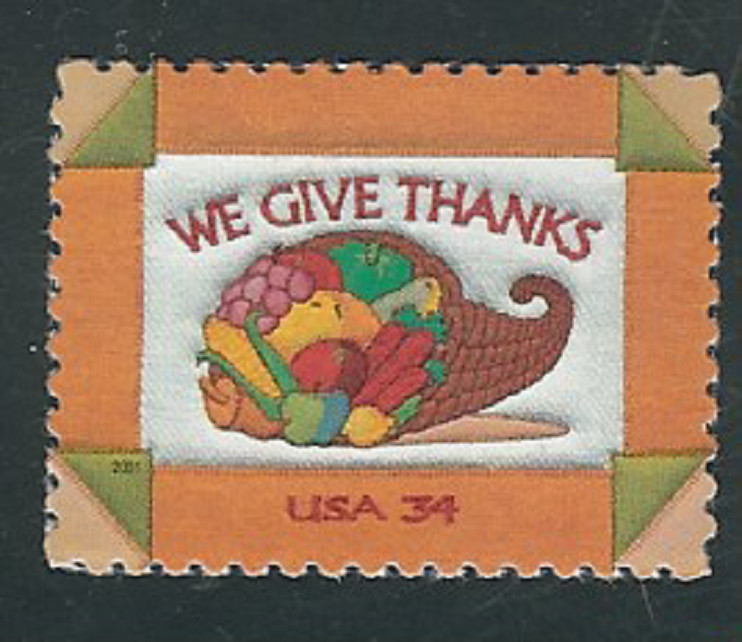 Scott  #3546... 34 Cent....Thanksgiving...2 Stamps