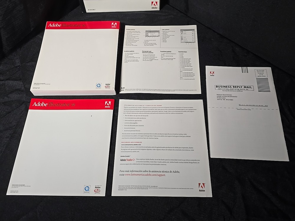 Adobe Illustrator 10 CD UPGRADE ONLY for Windows w/ Serial Number User Guide Box