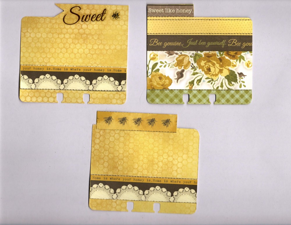 BUMBLE #3 (6 TABBED) MEMORYDEX/ROLODEX CARDS Double-Sided HANDMADE