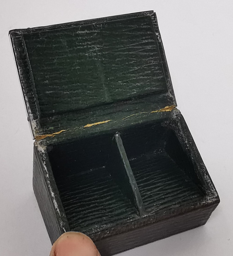 Antique Solid Silver Double Stamp Box - Birm. 1905.