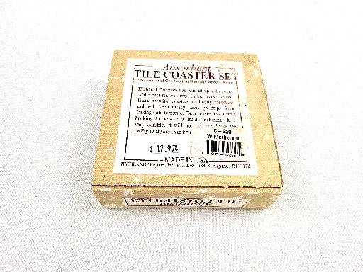 Vintage Winter Holme Adorement Tile Coaster Set