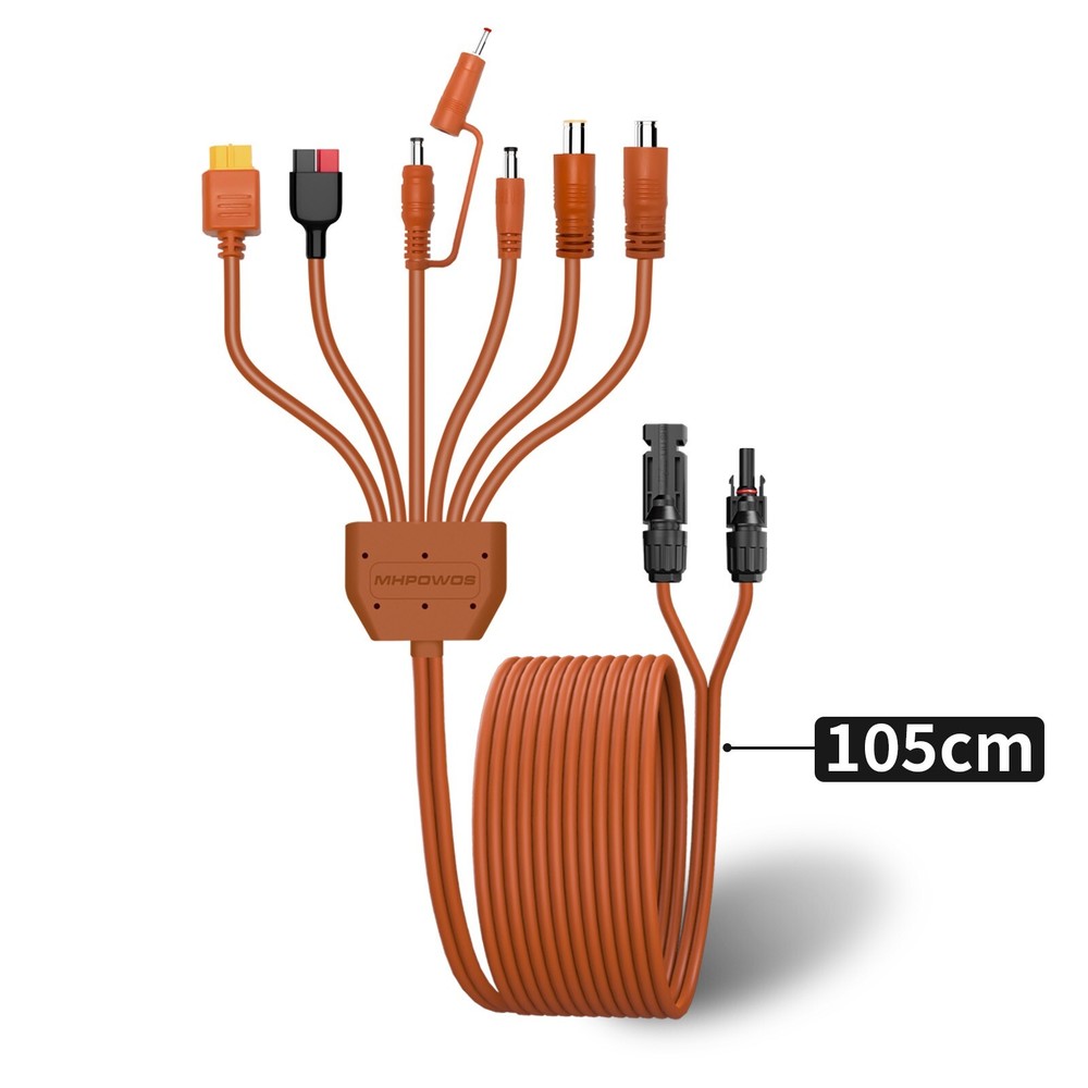 Universal 7in1 Solar Panel Adapter Cable 105cm for Jackery EcoFlow Powerstation