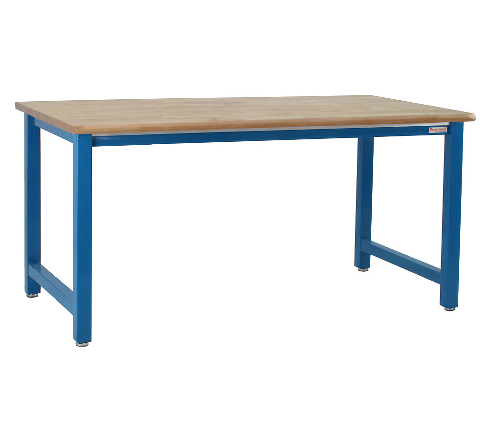 BenchPro K Solid Maple 24"D x 120"W Production Table Industrial Workbenches