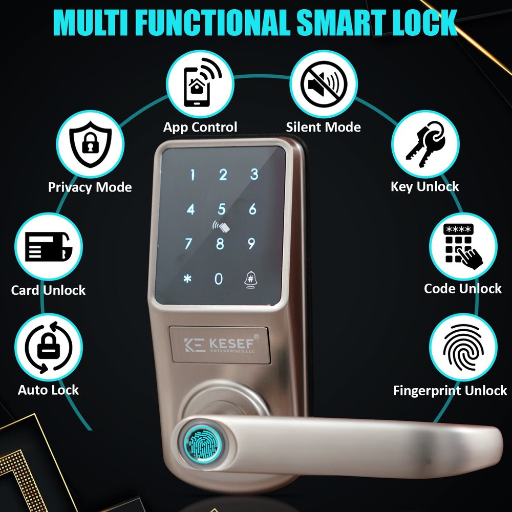 Keyless Biometric Fingerprint Electronic Smart Door Lock