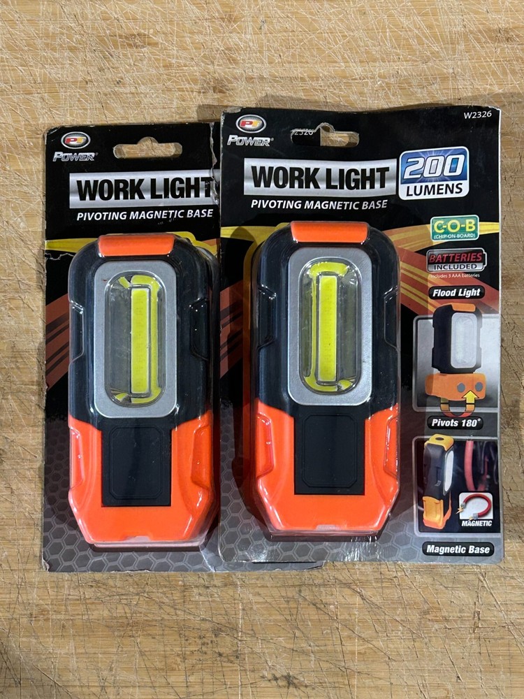 Performance Tool W2326 Heavy Duty 150 Lumen LED Worklight (2 Pack)