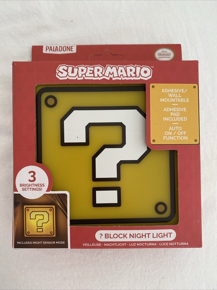 Super Mario Question Block Night Light Nintendo Paladone