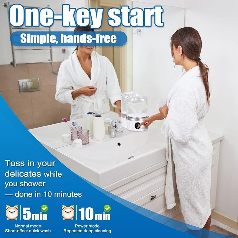Mini Portable Washer Delicates USB Powered Compact Travel Laundry Machine