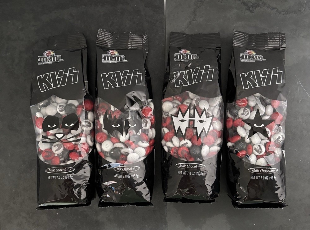 2009 KISS M&M's CHOCOLATE BAGS UNOPENED GENE PAUL ACE PETER