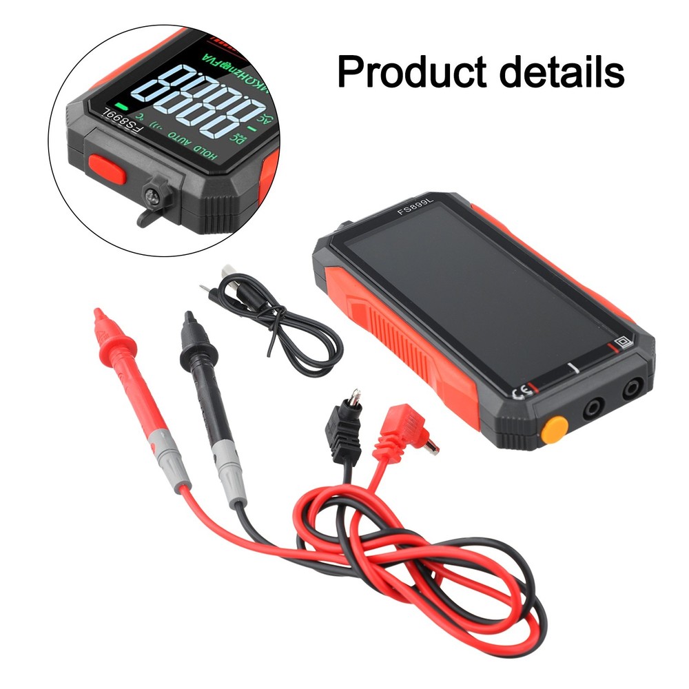 FS899L 6000-Count Multimeter USB Rechargeable Compact Smartphone Style