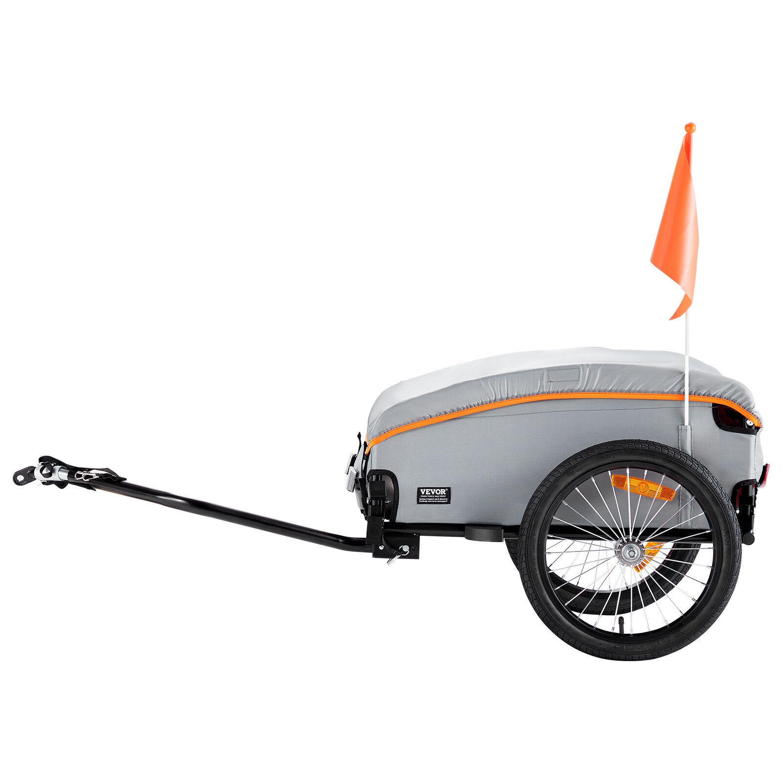 VEVOR Bike Cargo Trailer Bicycle Carrier Storage Cart 100 lbs Load Carbon Steel