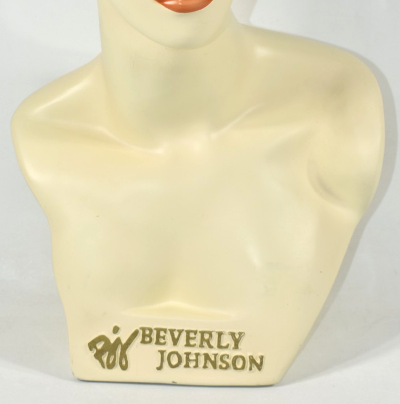Vintage Mannequin Woman Wig Hat Display Head Bust Painted Makeup Beverly Johnson