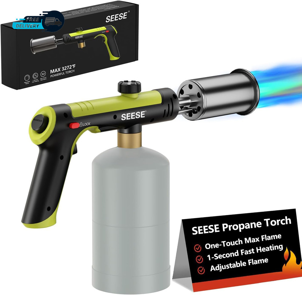 Powerful Propane Torch Kitchen Cooking Torch with One Touch