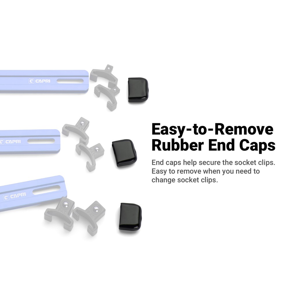 Capri Tools End Caps for Socket Rails, 10-Pack