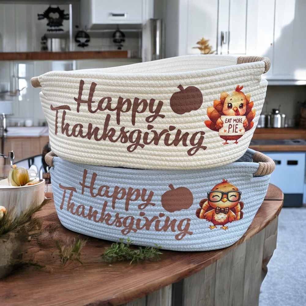 Thanksgiving Bread Basket Boojee Turkey Bread Table Cute Container Dinner Gift