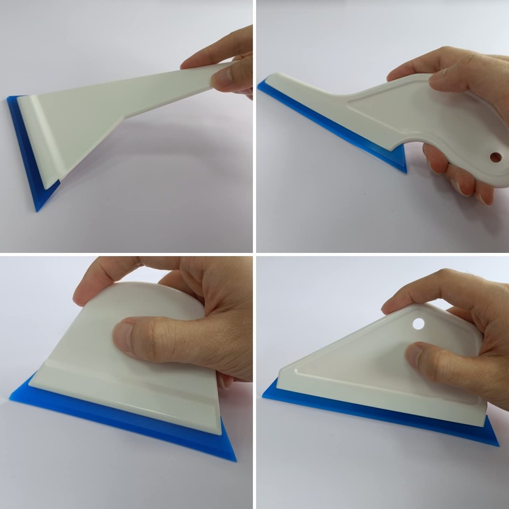 NBTOOL 4 in 1 Window Tint Tools Handle Squeegee with Blue PU Bevel
