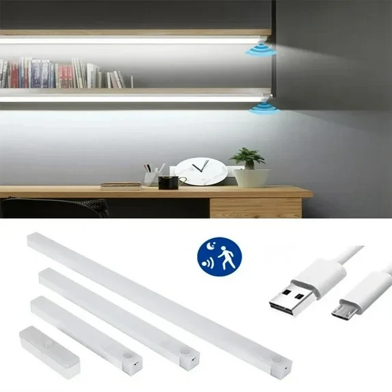 6 PCS SET Bright White Motion Sensor LED Cabinet Lights Compact Glare Light