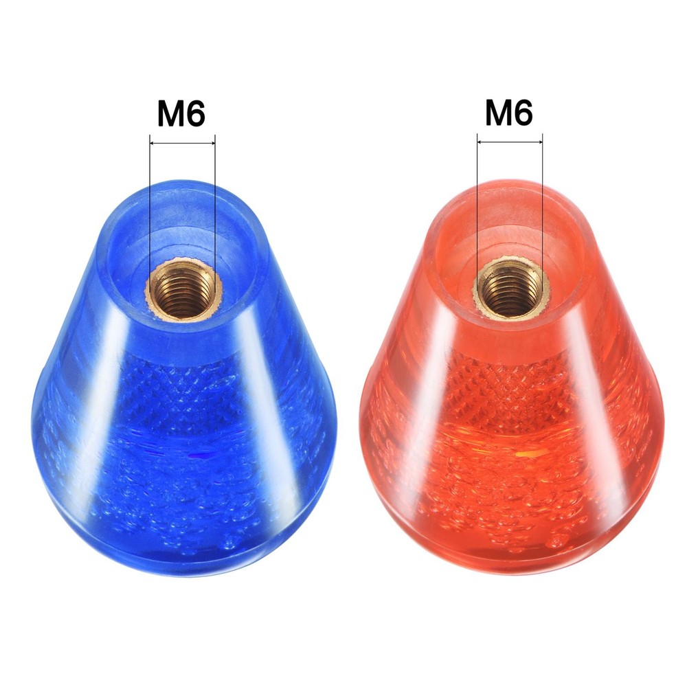 Ellipses Oval Joystick Top Ball Head Arcade Knob Red Blue