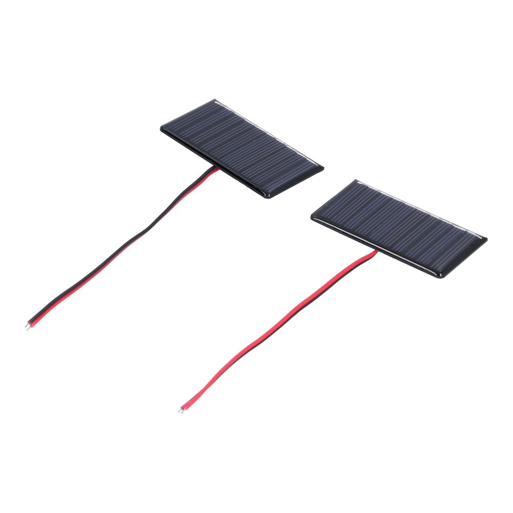 2Pcs Solar Panel Module Polysilicon Micro Mini Glue Power Solar Cells New