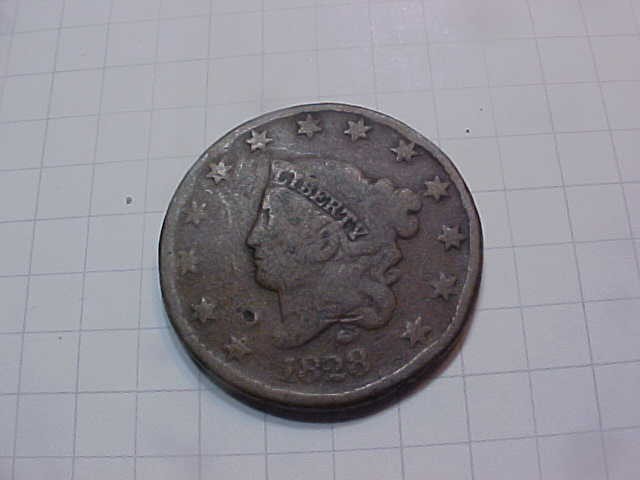 1828 Large Cent ~ Small Wide Date ~ Coronet Head