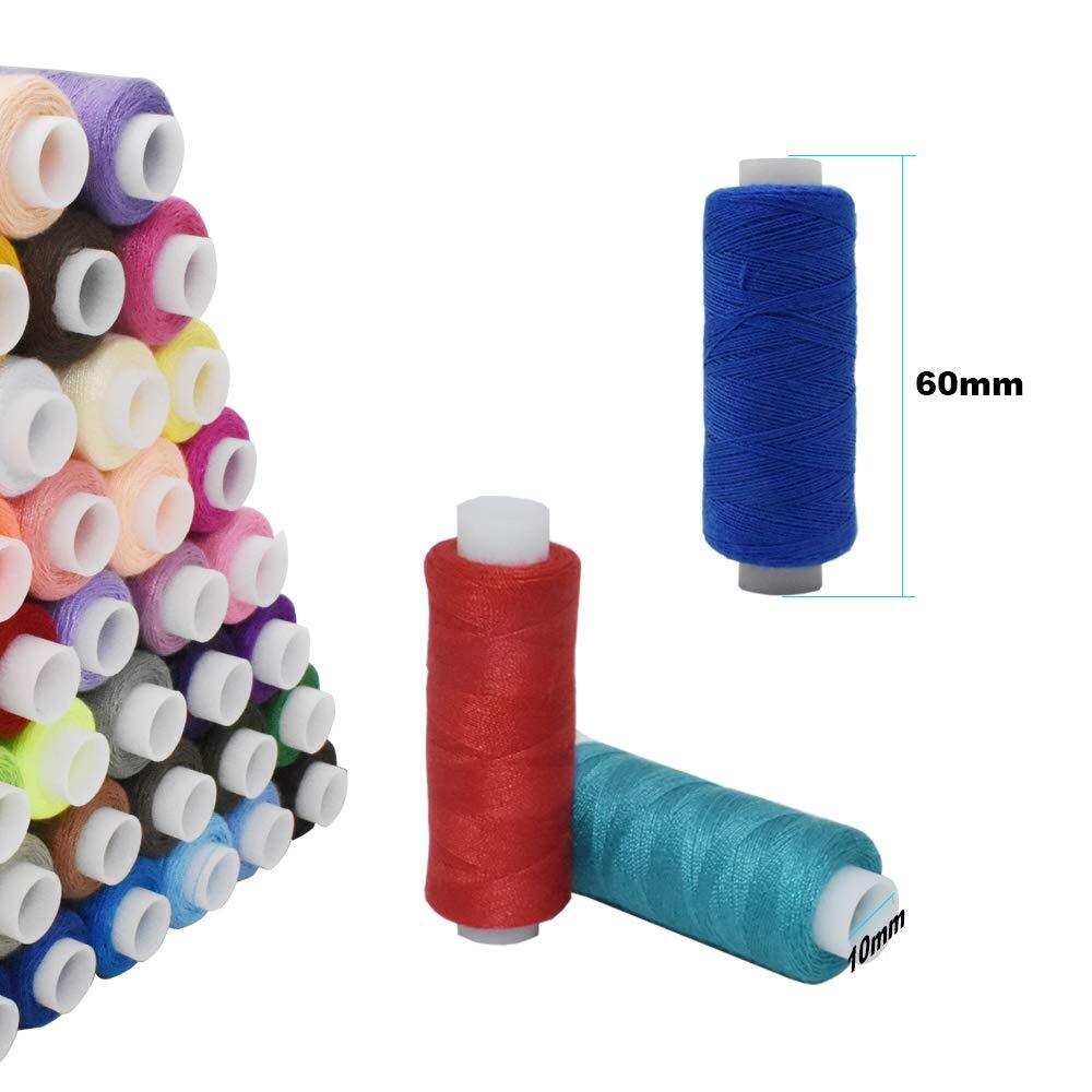 60 Color Polyester Threads 250 Yard Per Spools Sewing Kit Hand & Machine