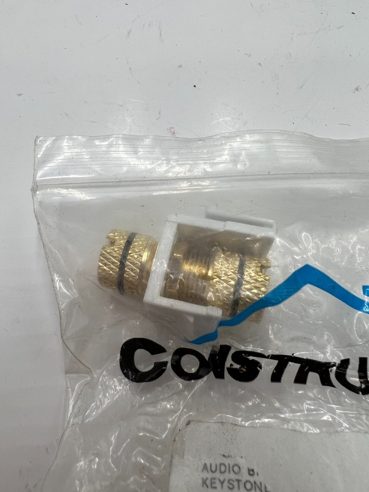 (Qty 6) Construct Pro Gold-Plated Speaker Binding Post Keystone Insert CON3029KW