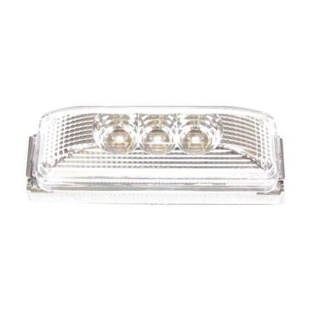 Amber Rectangular Side Marker Led Light with 3 LEDs and Clear Lens