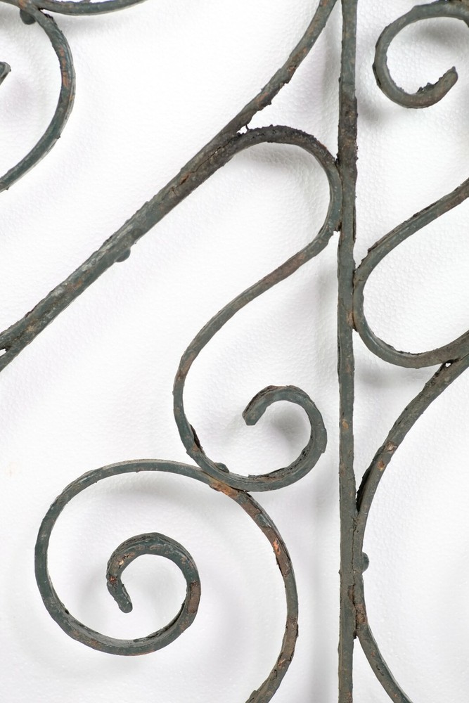 1900s Wrought Iron S Scroll Curve Panel