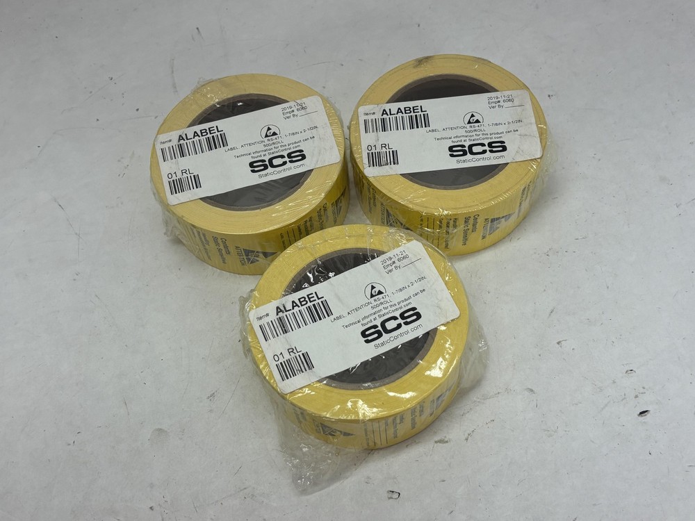 SCS Static Control RS-471 Static Sensitive Labels 1-7/8x2-1/2 500/roll 3 Pack