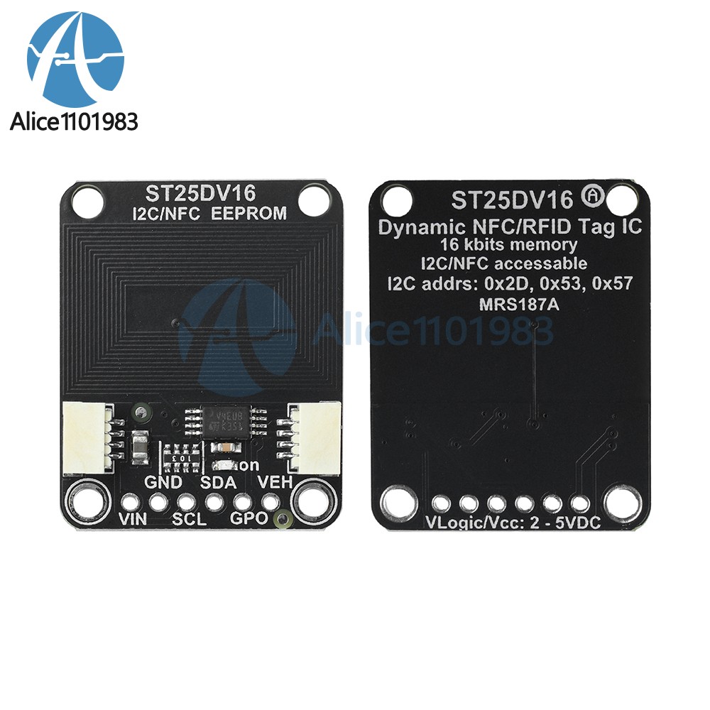 ST25DV16K I2C RFID Dynamic Tag Module Compatible with STEMMA QT/Qwiic Interface