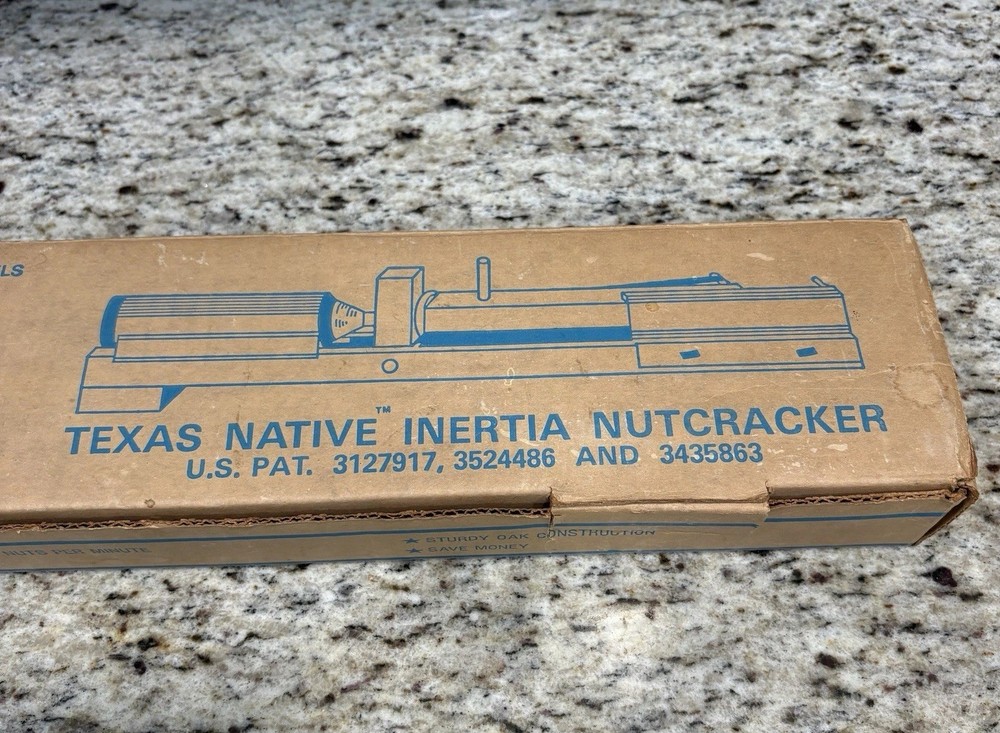 Vintage TEXAS NATIVE INERTIA NUTCRACKER MODEL #7141 ORIGINAL BOX & Instructions