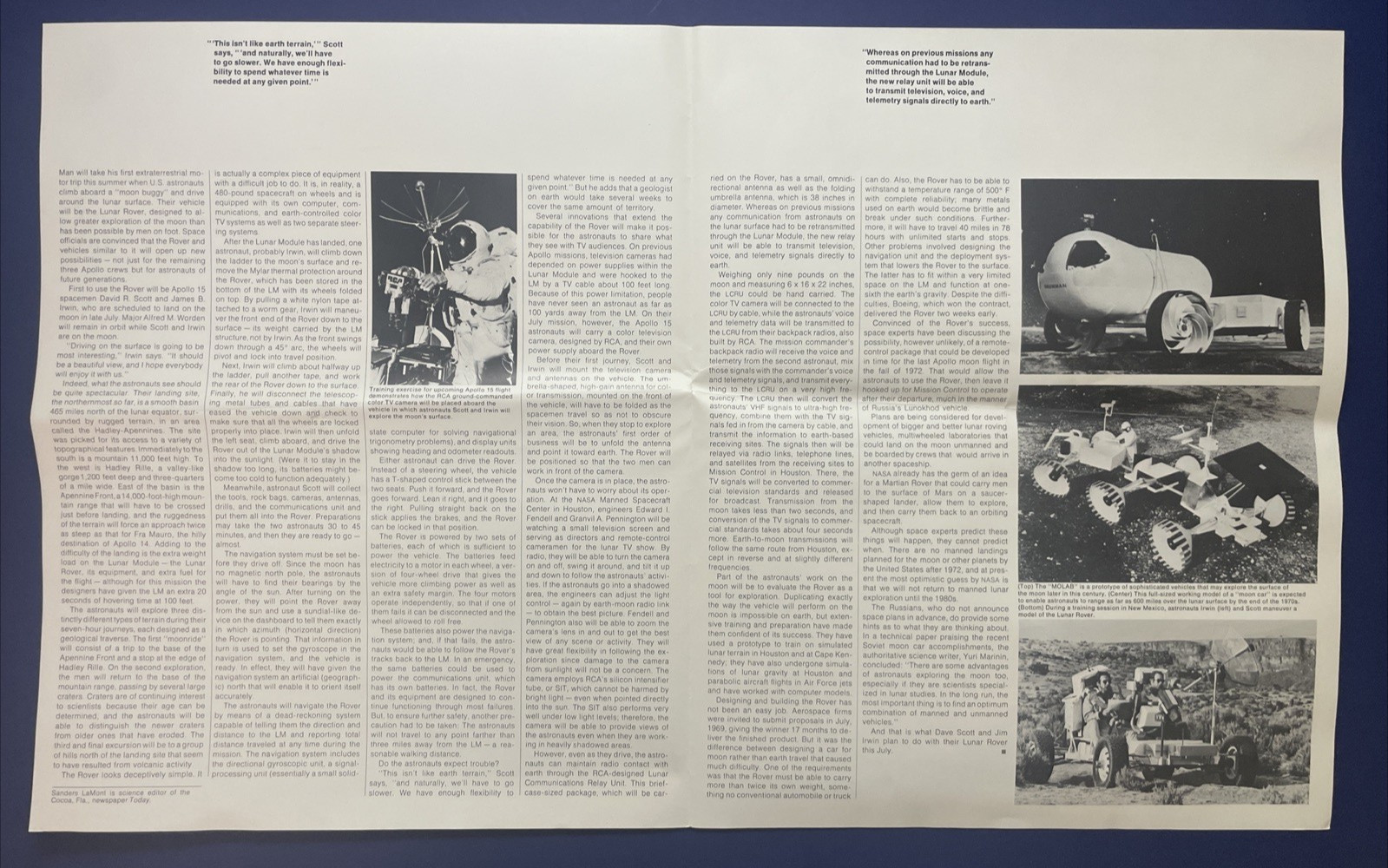 Vintage NASA Space Collectible Lot/Scrapbook - Sanders LaMont Aerospace Writer