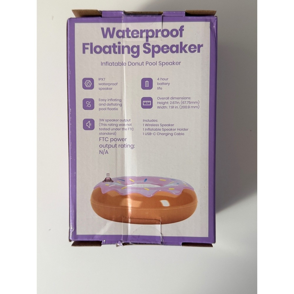Waterproof Floating Bluetooth Speaker – Inflatable Donut Pool Speaker (NEW)