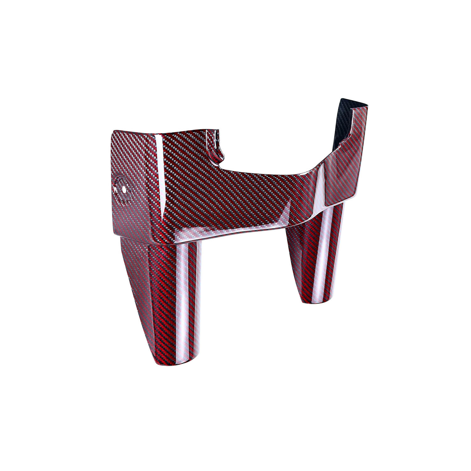 Red Carbon Fiber Upper Front Fork Slider Tube Cover for Harley 14-25 Touring FLH