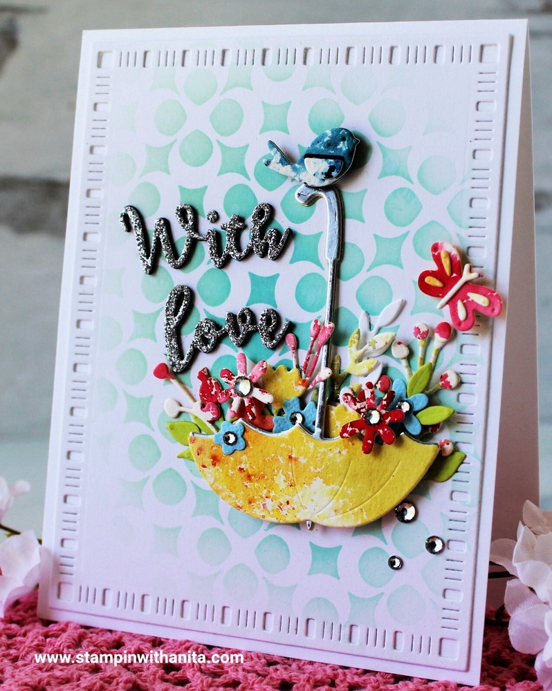 Sizzix Thinlits 11pc set - Flowers in Umbrella #665180 Retail $14.99 Olivia Rose