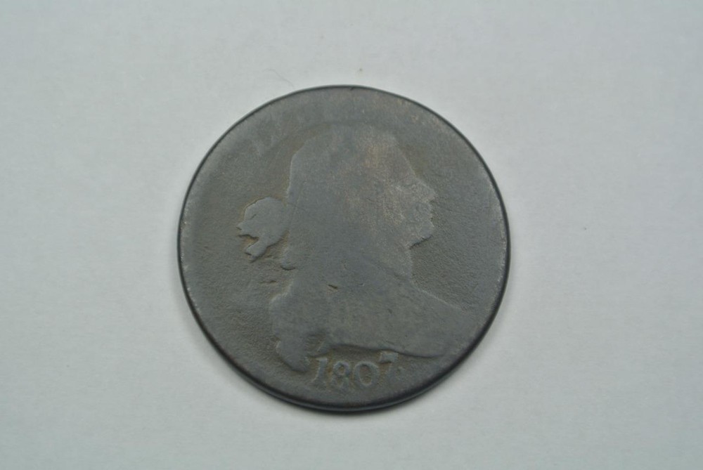 1807/6 Draped Bust Large One Cent, AG/Good Condition - C2525