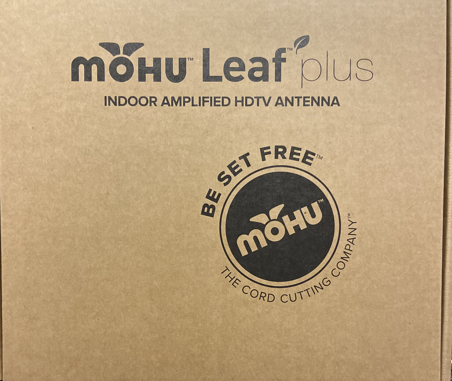 Used Mohu MH-110029BB Leaf Plus Indoor Amplified HDTV Antenna 60 Mile Range