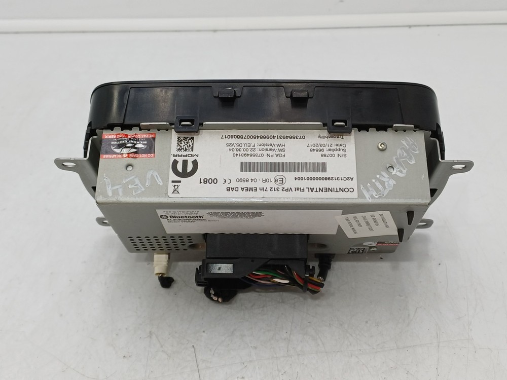✅ABARTH 595 2017 07356493140 VE4 BLUETOOTH MULTIFUNCTION SCREEN DISPLAY