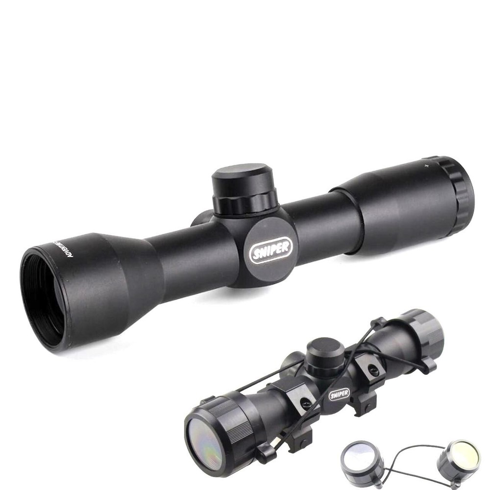 Sniper compact 4X32 Compact Scope 223/ 308/ Crossbow Scope /w Rings