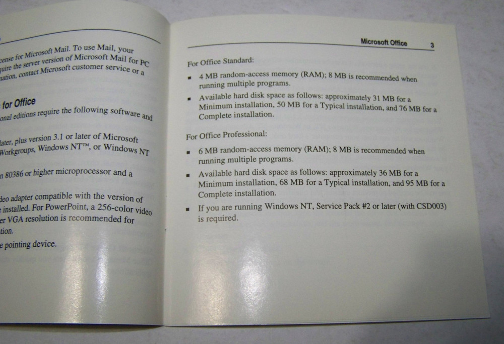 Microsoft Office Professional Version 4.3 - circa 1994 - vintage