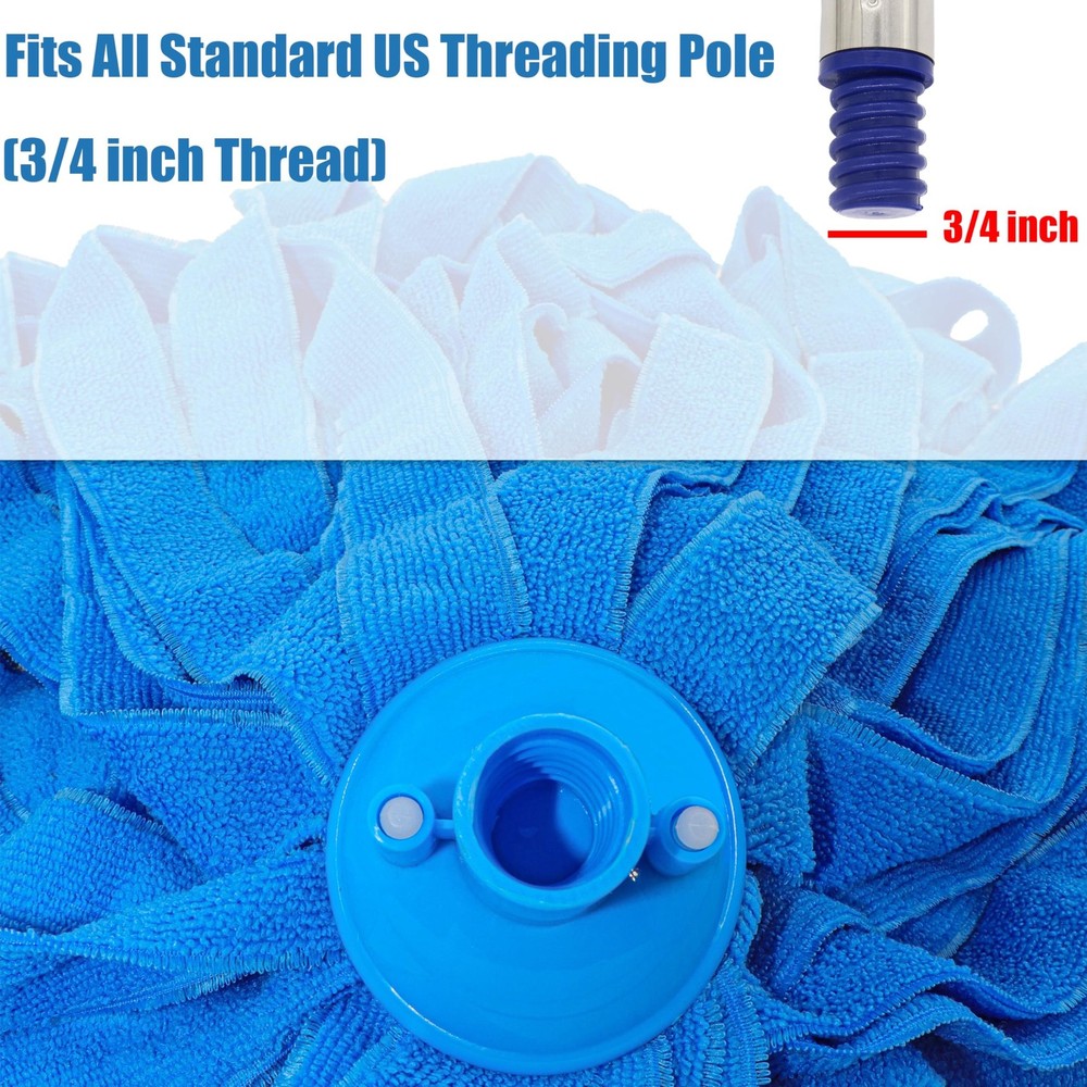 Microfiber Cloth String Mop Head Refill, Loop End Screw On Mop Head Compatibl...