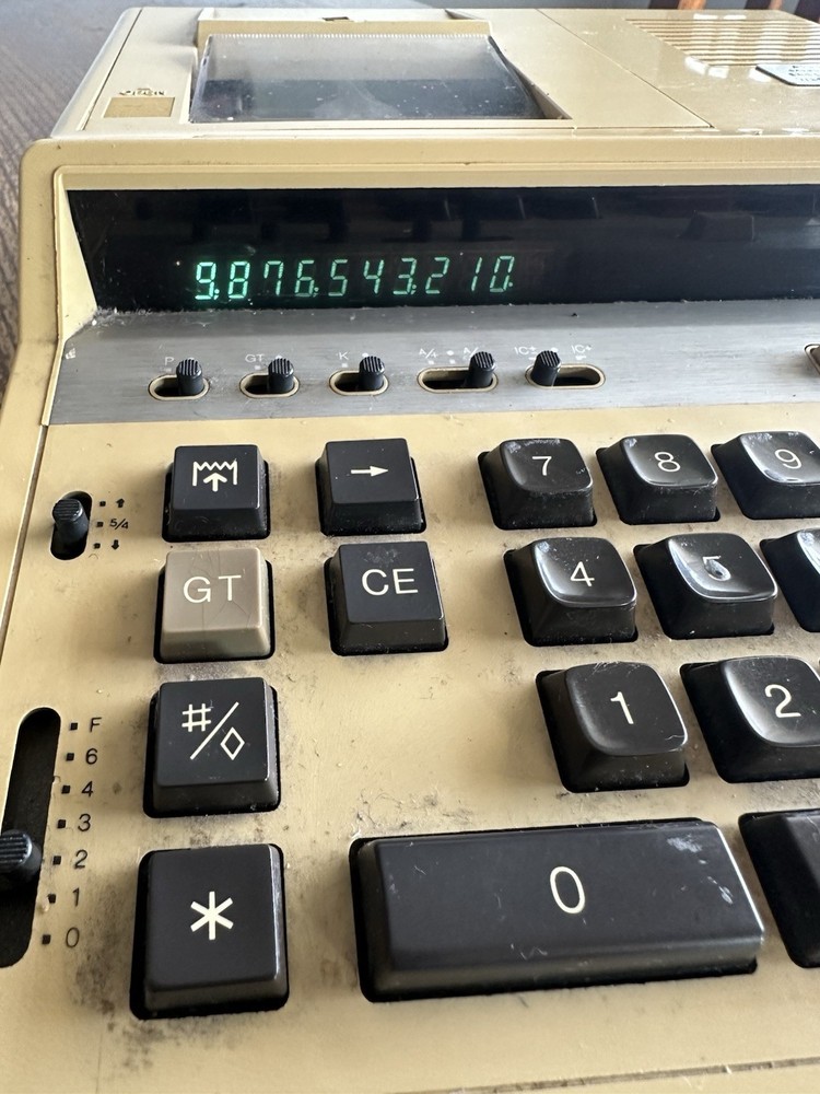 SHARP Compet CS-1191 Adding Machine Calculator Printer Vintage MADE JAPAN WORKS