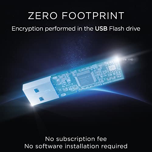 32GB USB 3.0 Flash Drive - 256-bit AES Encrypted Secure Storage, Portable Data D