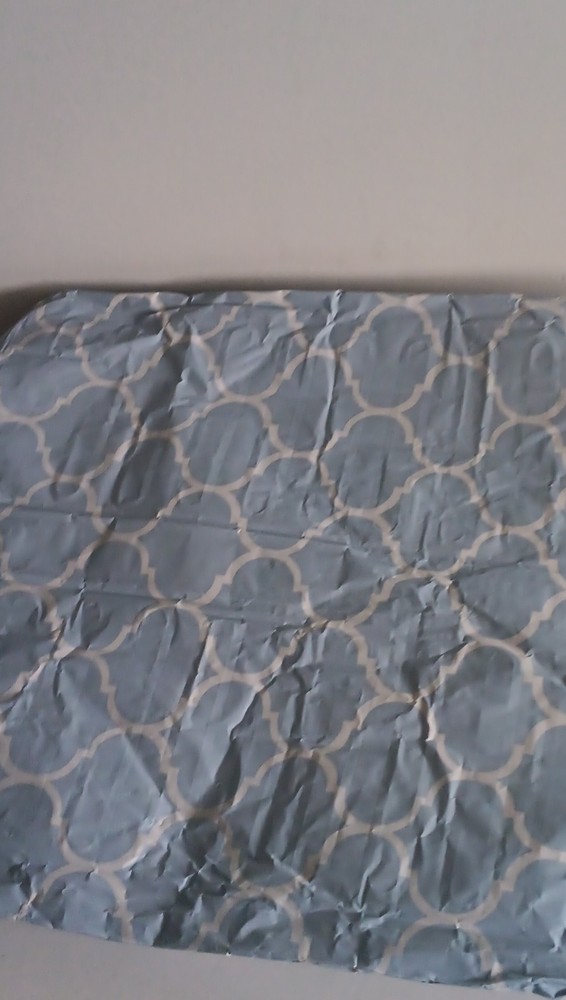 Blue White Geometric Pattern Bed Pillow Covers Rectangular 20 x 30 in Set