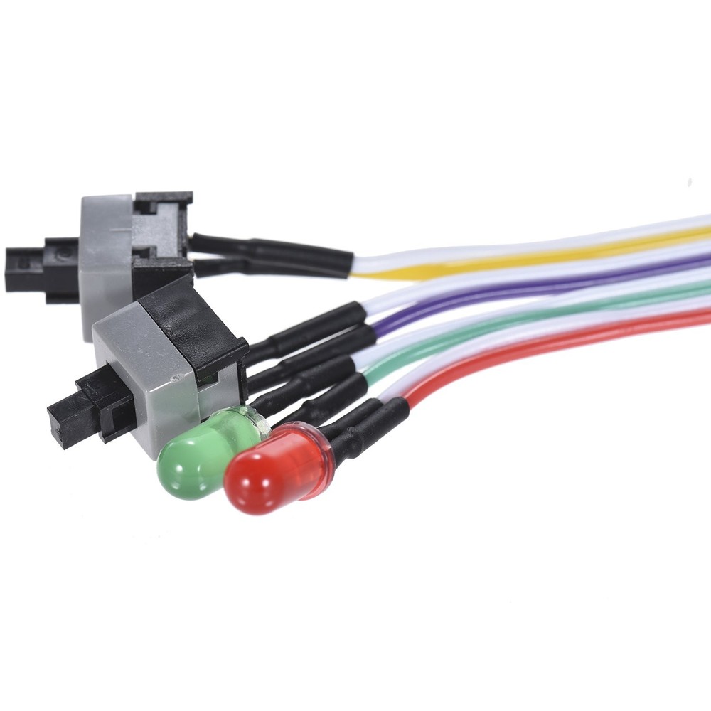 2 Pack 2-Pin PC Power Switch Cable 27-inch Desktop On Off Reset Push Button A...