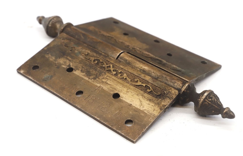 Antique 5 x 5 Victorian Bronze Door Butt Hinge