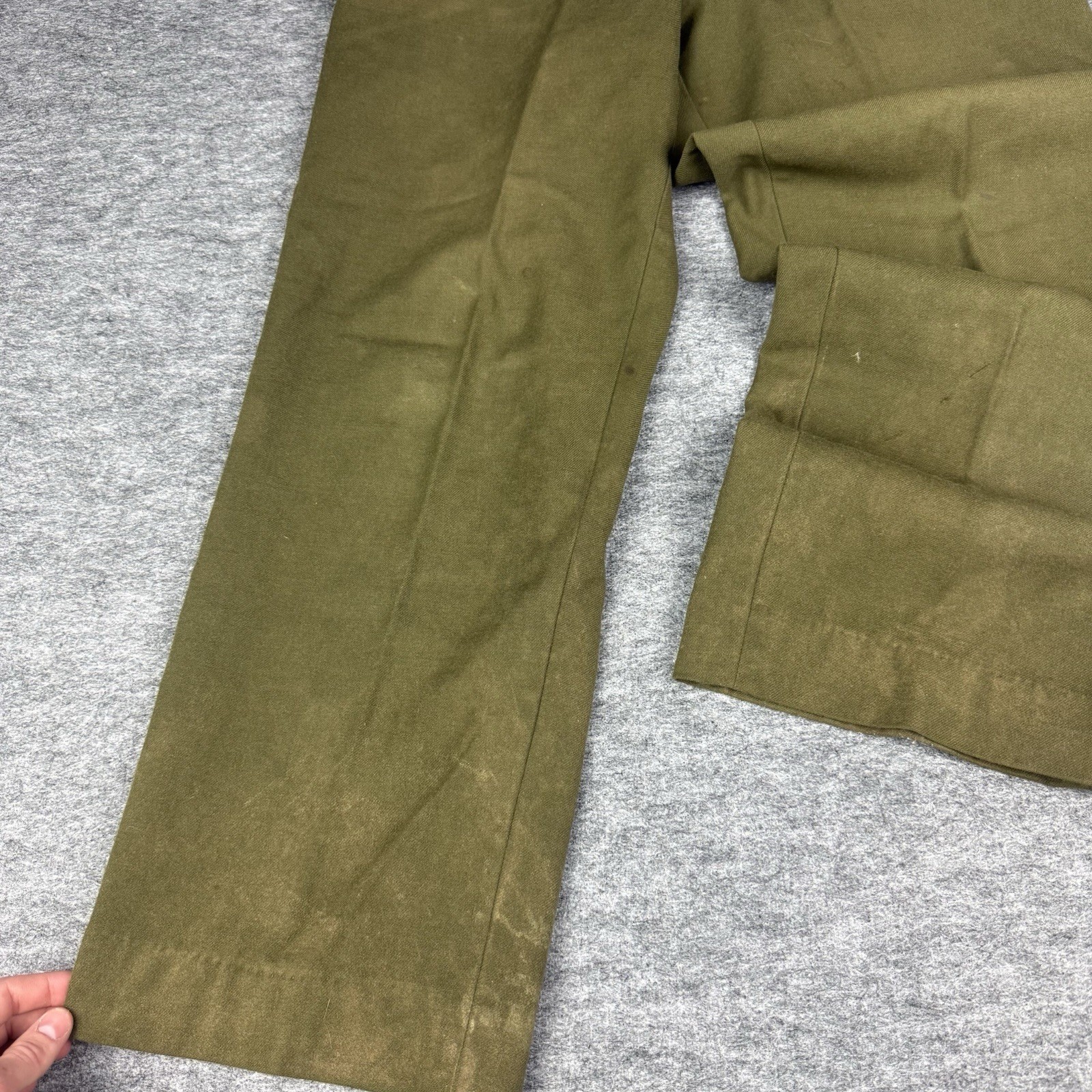 Vintage US Military M-1951 Wool Field Trousers Army Olive Drab Pants Medium Reg